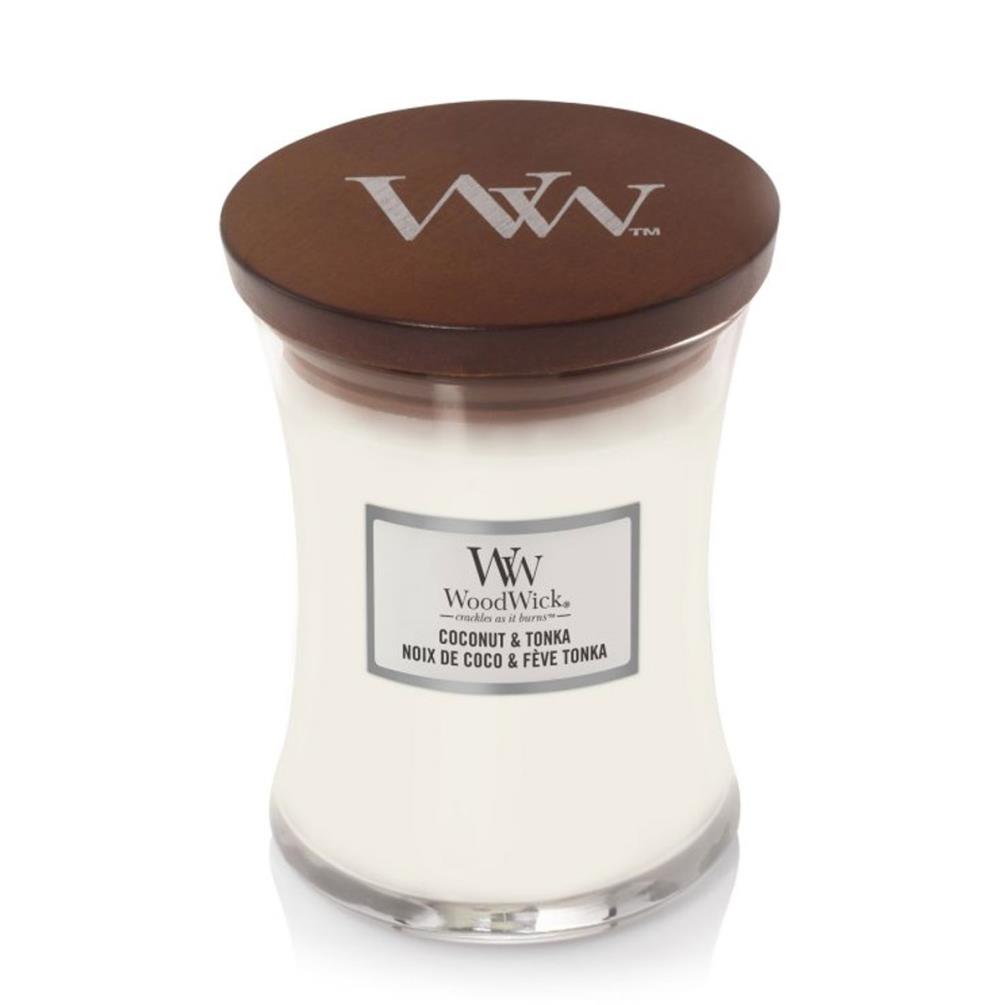 WoodWick Coconut Tonka Medium Hourglass Candle Extra Image 1